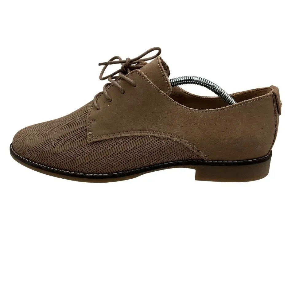 ALDO NEW Mens10 Maedagua Lace Up Oxford Shoes Suede Mesh Beige Portugal Made